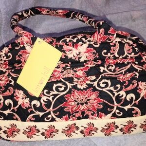 Black and Red Floral Shoulder Bag